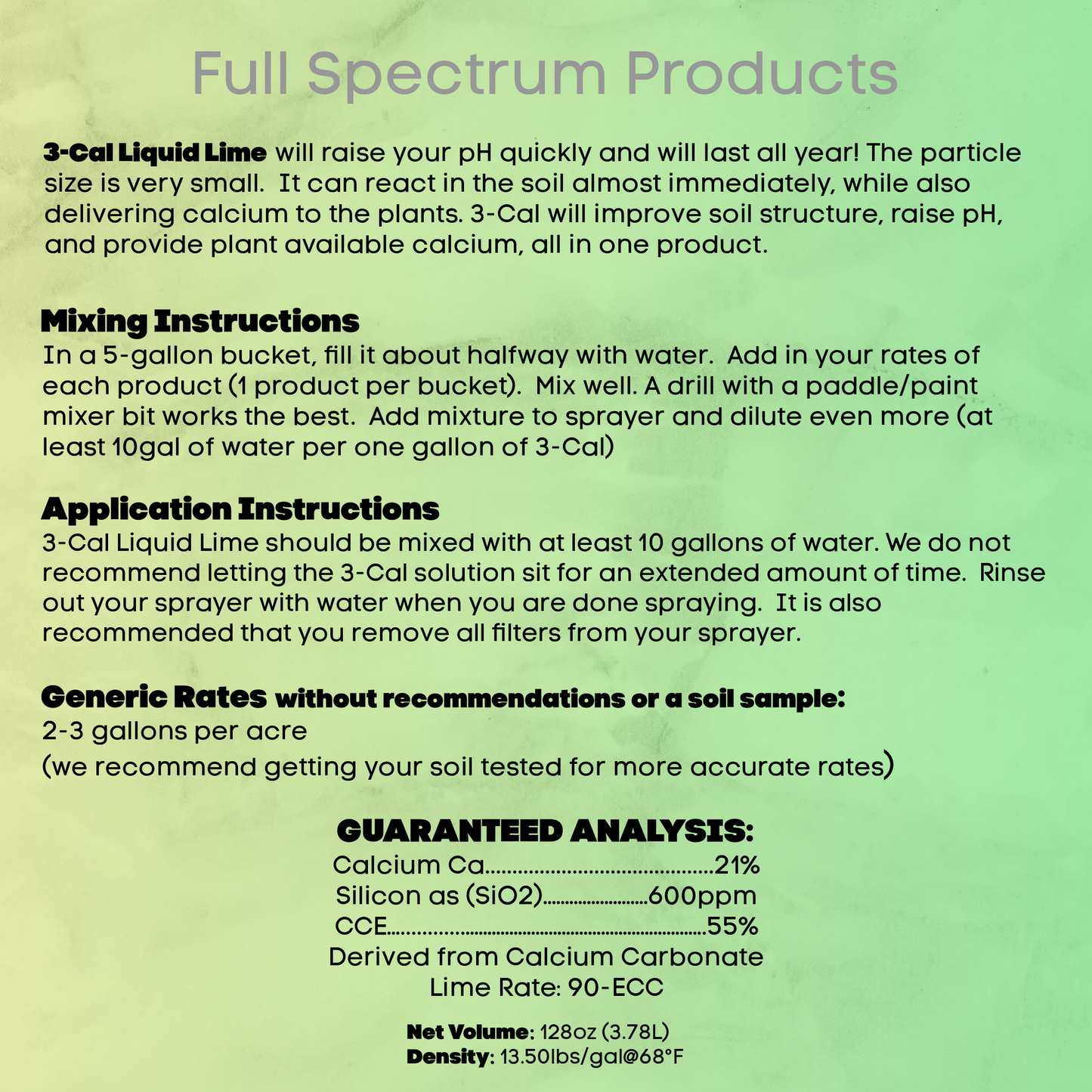 Full Spectrum 3-Cal Liquid Lime (1 Gallon)